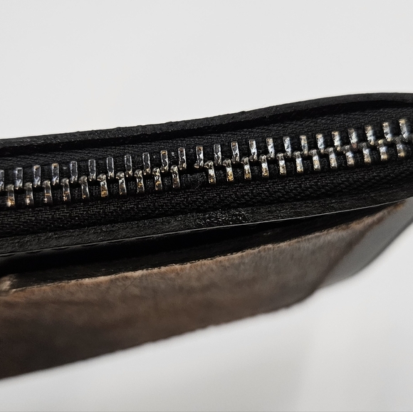 Laura Dimaggio  Milano Genuine Leather Wristlet Purse with Real Fur - Picture 3 of 5